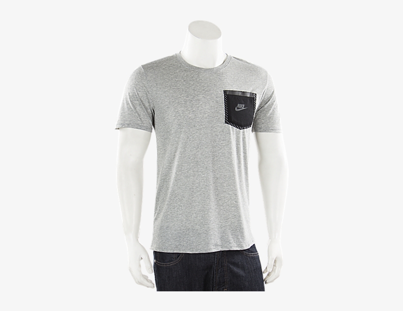 Nike Reflective Pocket T Shirt Dark Grey Heather - Nike Reflective Pocket, transparent png #3978187
