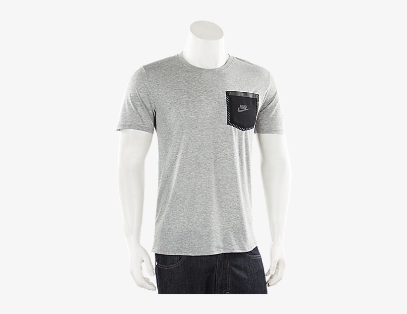 Nike Reflective Pocket T Shirt Dark Grey Heather Nike Reflective Pocket Free Transparent Png Download Pngkey - roblox nike swoosh heather grey crew