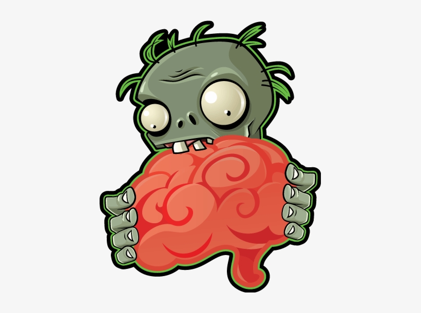 Brains Clipart Zombie - Plants Vs Zombies Eating Brains, transparent png #3978568