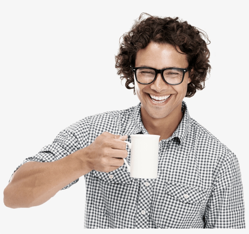 Fingerprint Single Sign On - Person Drinking Coffee Png, transparent png #3978867