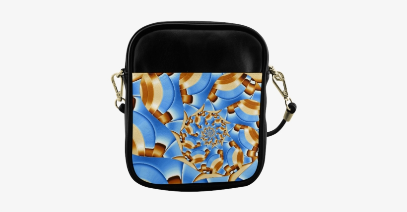 Golden Blue Bubble Spiral Sling Bag - Ladies Leather Sling Bag Crossbody Bags Shoulder Bags, transparent png #3979339