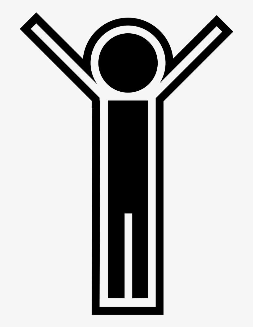 Person Standing With Arms Up Comments - Arms Up Icon Png, transparent png #3979492