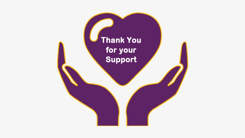 Thank You Support - Heart, transparent png #3979570