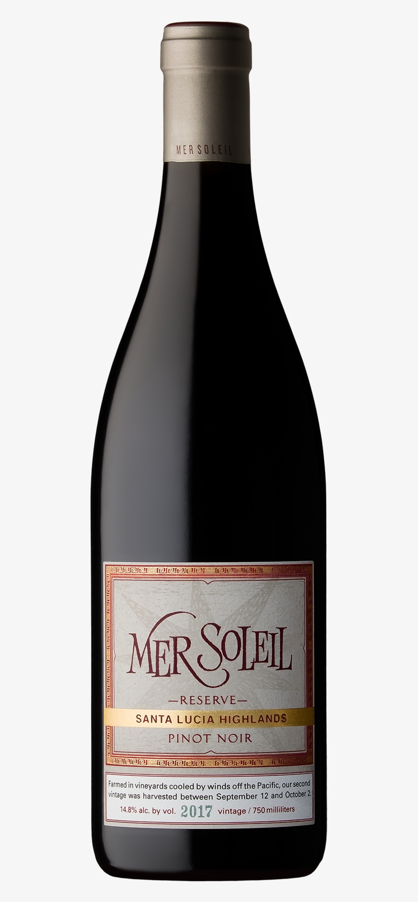 Mer Soleil 2016 Reserve Pinot Noir, Santa Lucia Highlands - Mer Soleil Santa Lucia Highlands Reserve Chardonnay, transparent png #3980244