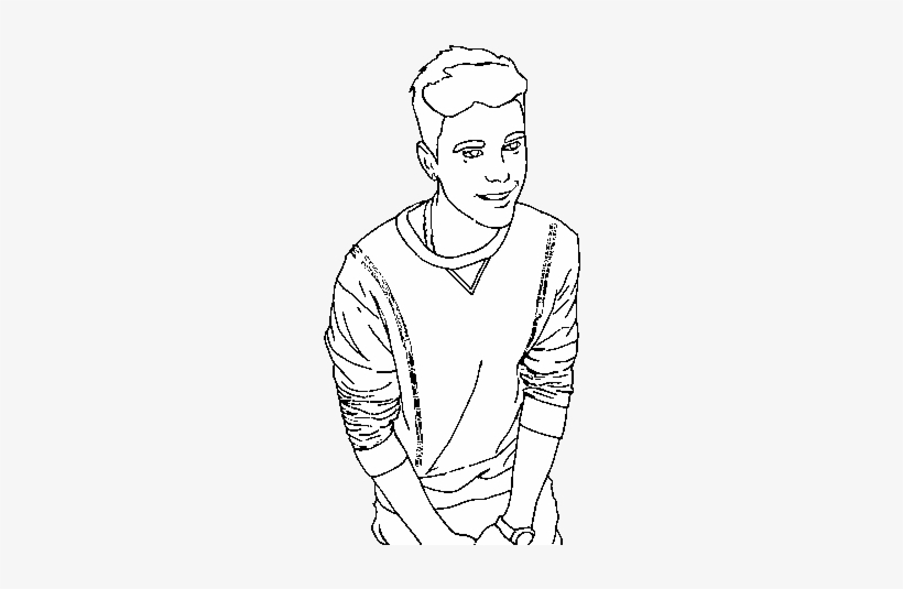 Justin Bieber Coloring Page - Desenho Do Justin Bieber Para Colorir, transparent png #3980275