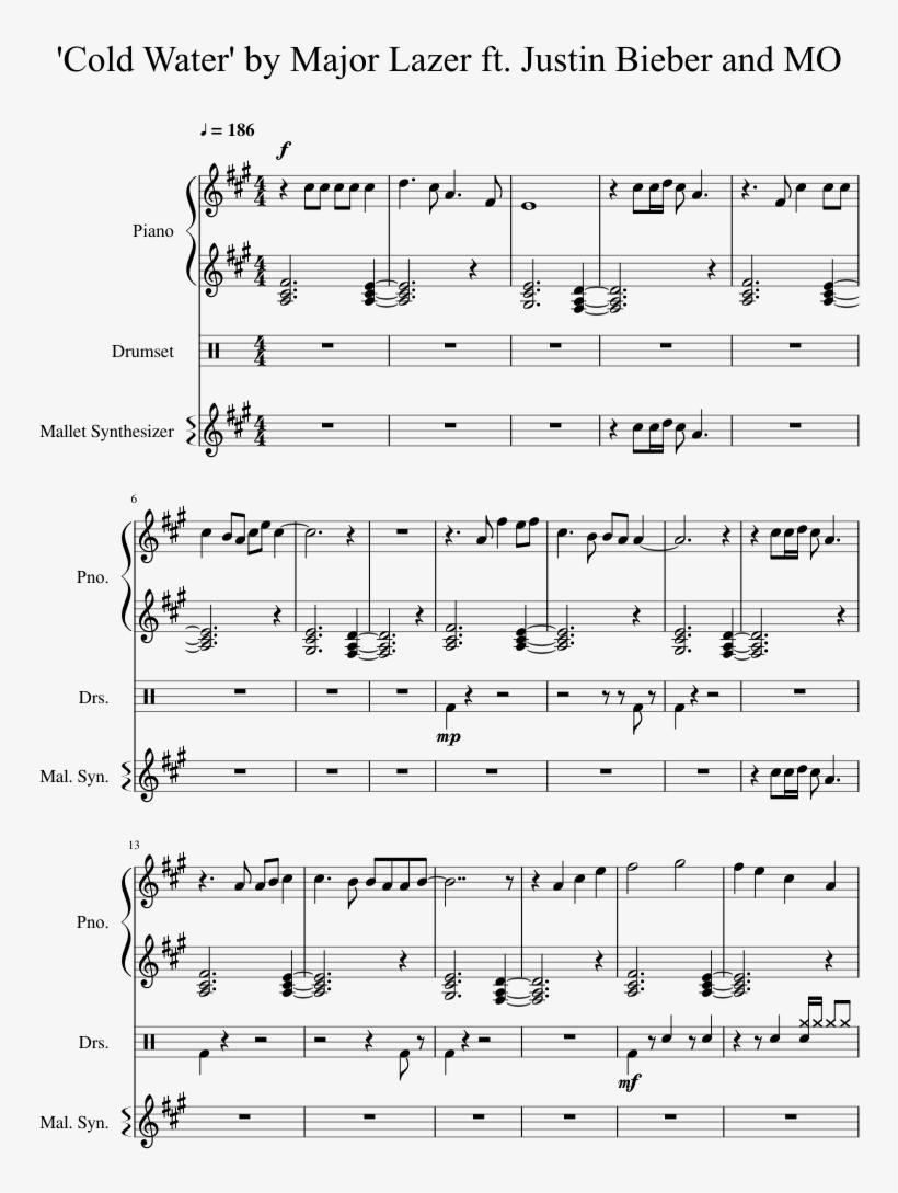 Justin Bieber And Mo Sheet Music - Sheet Music, transparent png #3980311