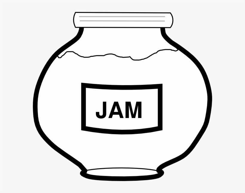 Clip Art Images Of Jam Black And White, transparent png #3980496