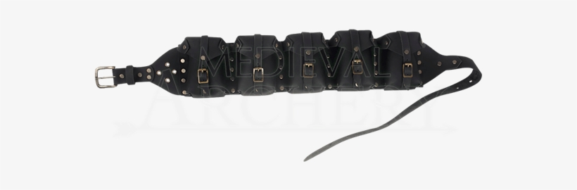 Multi Pouch Leather Belt - Strap, transparent png #3981003