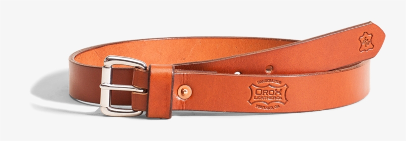 Orox Chestnut Leather Belt Stainless Steel Buckle - Belt, transparent png #3981074