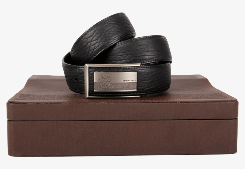 Seven Wolf Belt Seals Leather Buckle Black Luxury Belt - Belt, transparent png #3981268