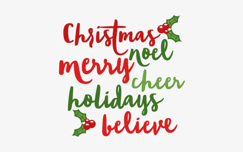 Christmas Words Scrapbook Cut File Cute Clipart Files, transparent png #3981787
