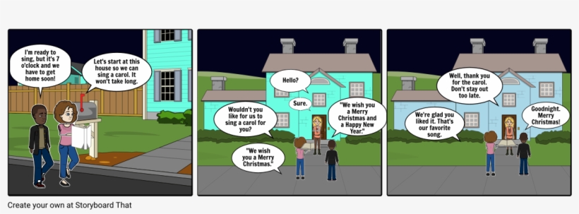 Christmas Carol Storyboard - Cartoon, transparent png #3981839
