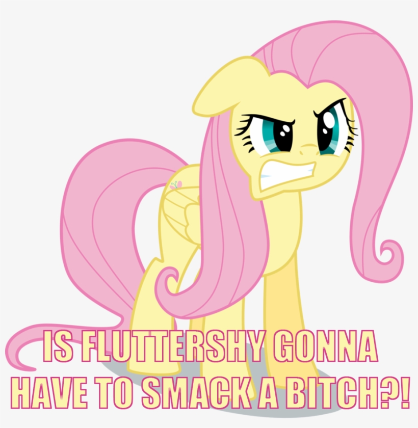 Angry, Female, Floppy Ears, Fluttershy, Frown, Glare, - Fluttershy, transparent png #3981865