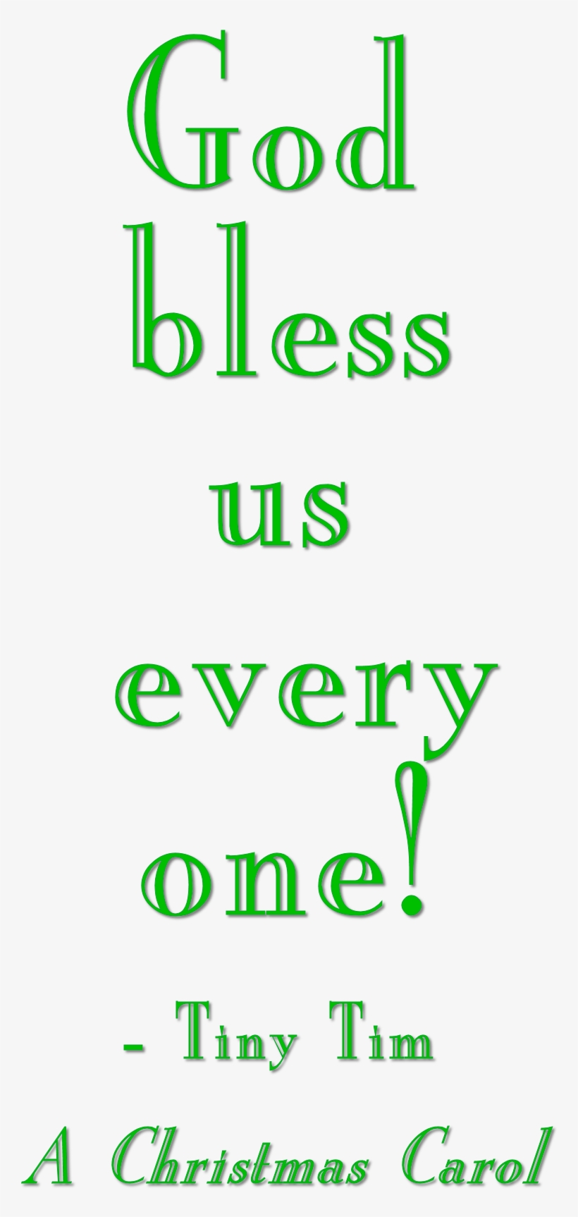 To Download Word Art, Click Here, - Tiny Tim And God Bless Christmas Carol, transparent png #3982002