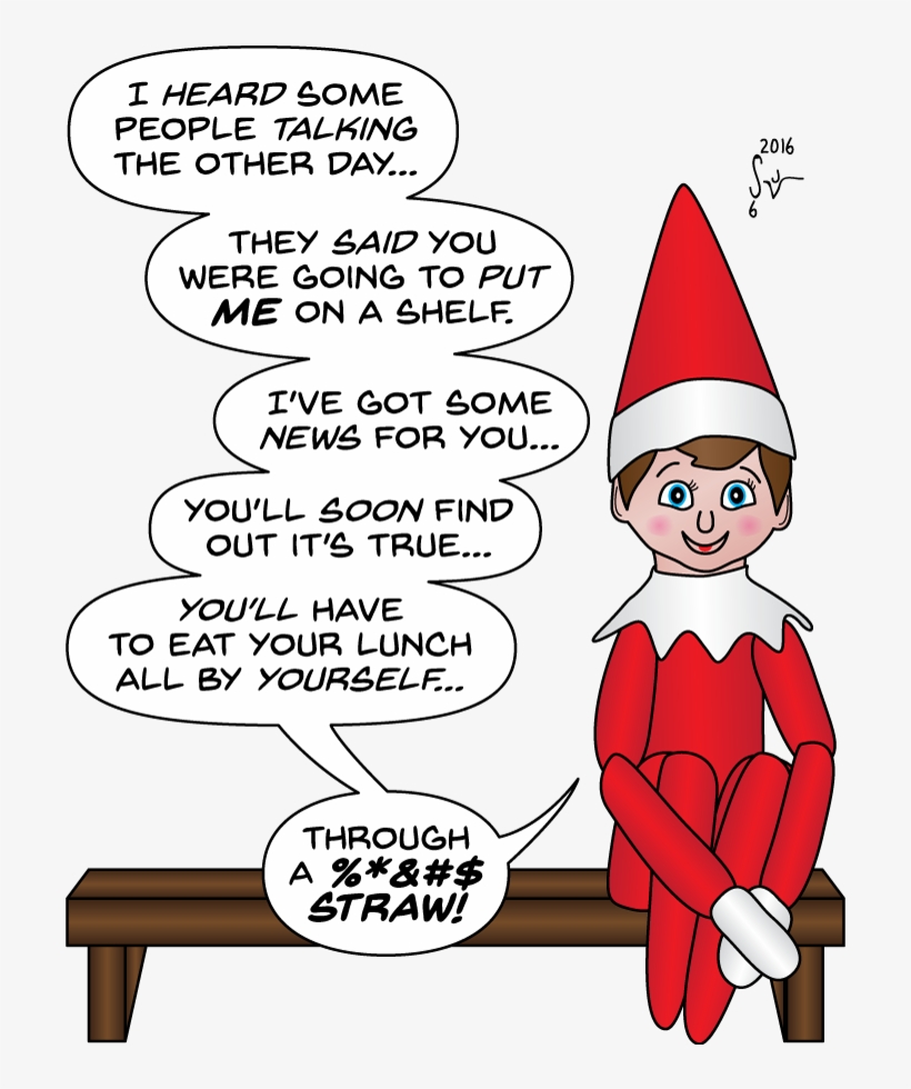 Elf On A Shelf - Digital Art, transparent png #3982064