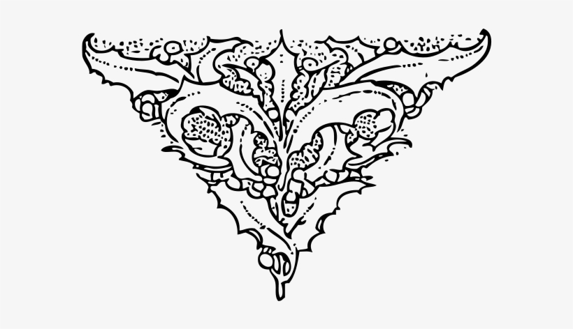 Holly End Piece Png Clip Arts - Black Holly Transparent, transparent png #3982312