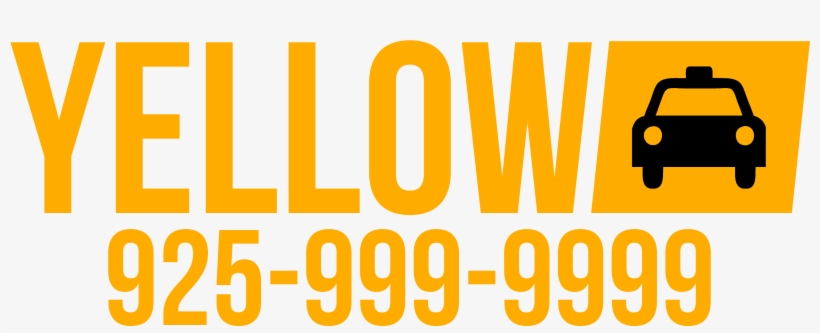 Yellow Cab Tri Valley Logo And Phone Number 925 999 - Yellow Cab Taxi Number, transparent png #3982467