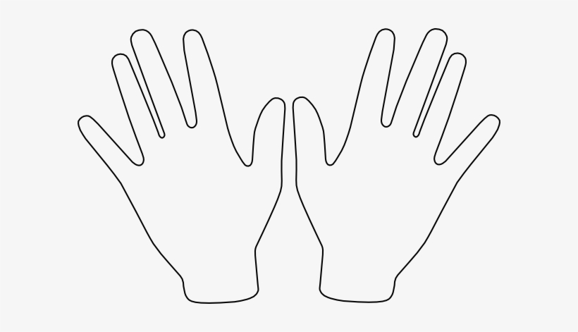 Outline Of Hands Two Hands Clipart Free Transparent Png Download Pngkey