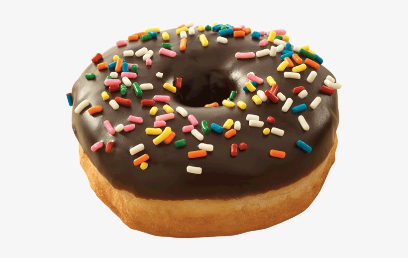 Chocolate Sprinkle Donut - Doughnut, transparent png #3982806