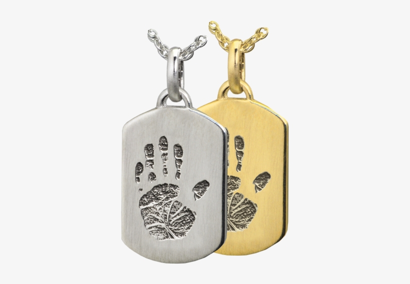 Petite Dog Tag Handprint Jewelry, transparent png #3983193