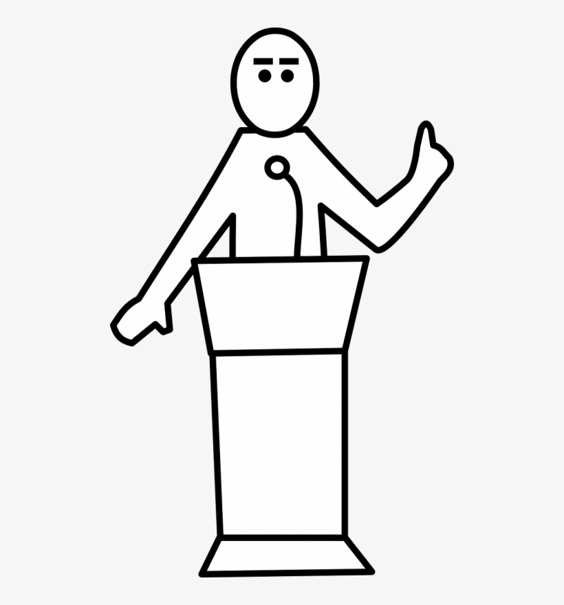 Public Speaking Clipart Black And White, transparent png #3983819