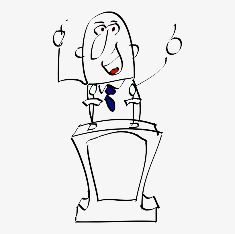 Joe Speaker Podium - Cartoon, transparent png #3984442