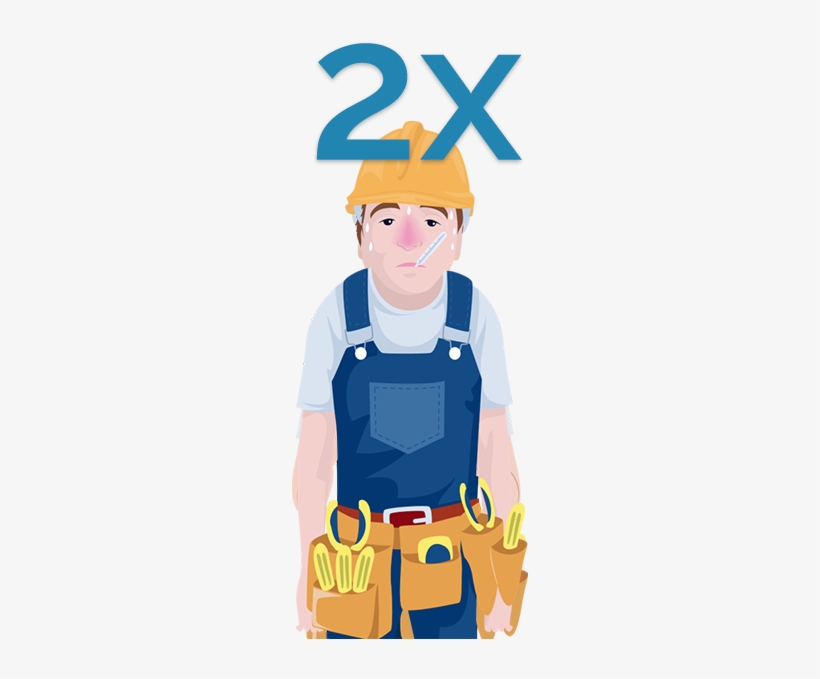 Construction Workers Are More Than 2x More Likely To - Life Insurance, transparent png #3984692