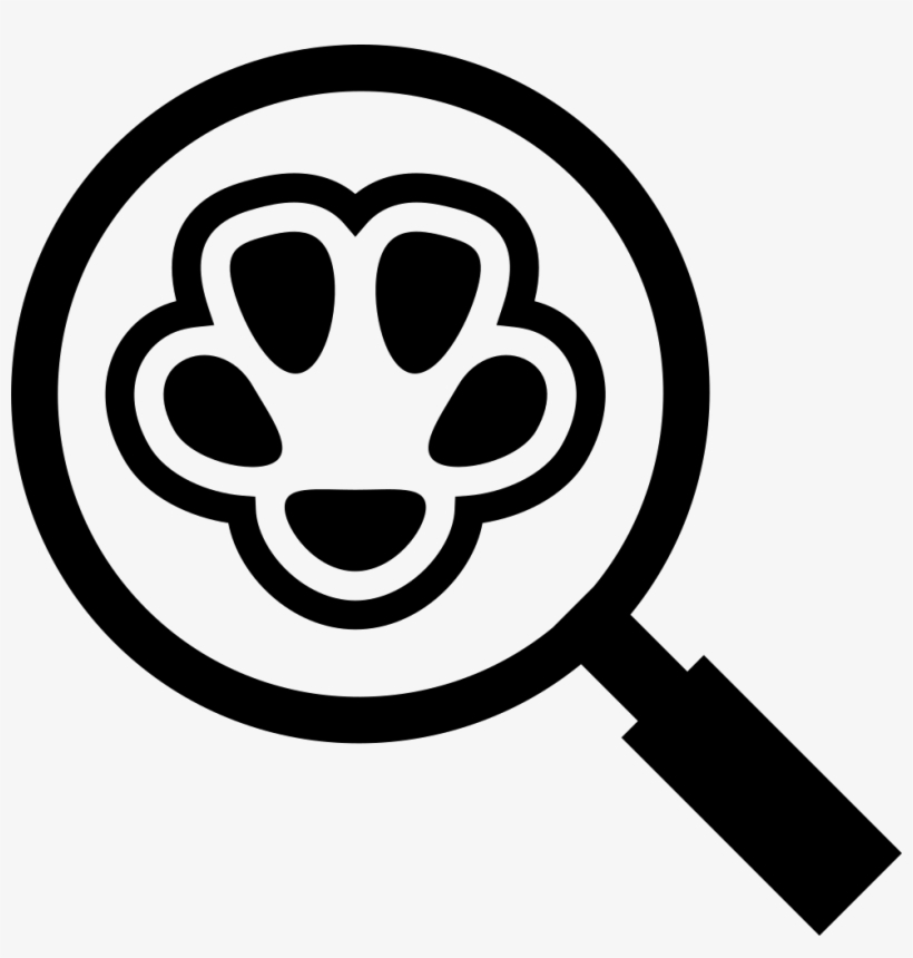 Pawprint Comments - Lupa Con Huella De Perro, transparent png #3984739