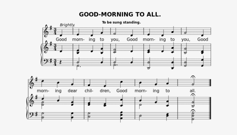 The Public Domain Song Good-morning To All - Form In Music [book], transparent png #3984770