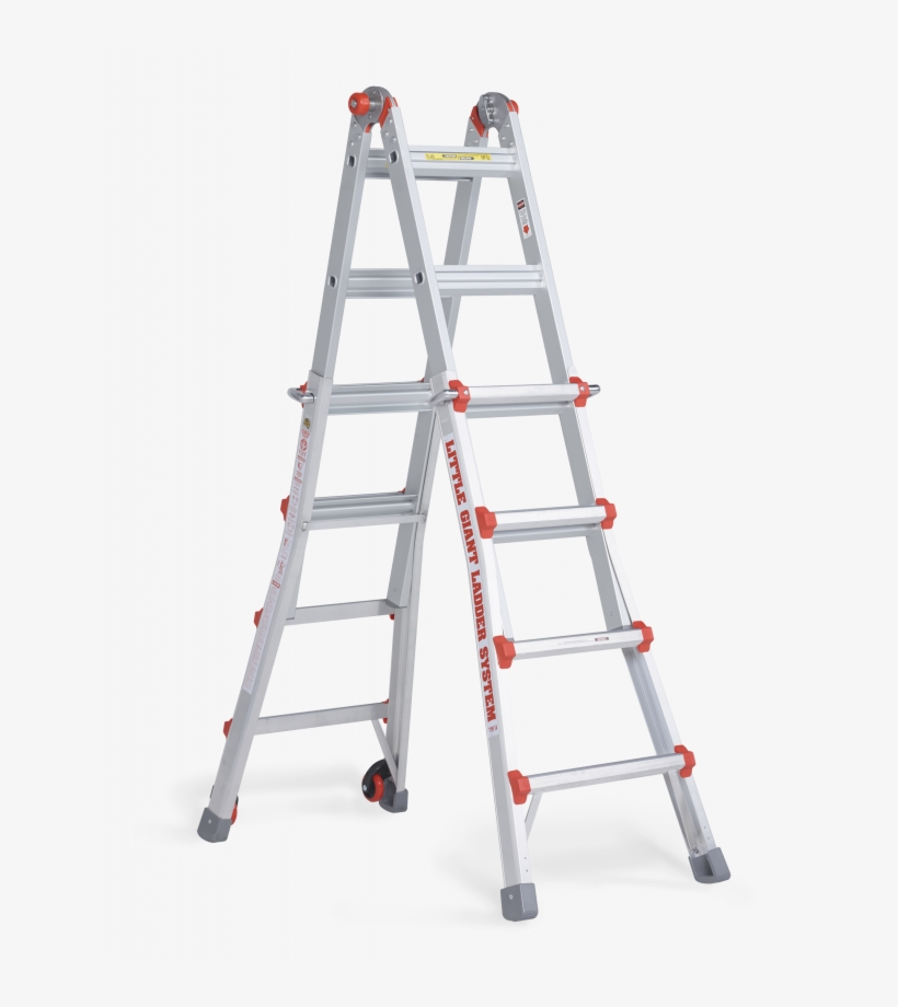 Little Giant 4 X 4 Folding Ladder - Çağsan 3 Basamaklı Çok Amaçlı Katlanır Alüminyum Merdiven, transparent png #3984896