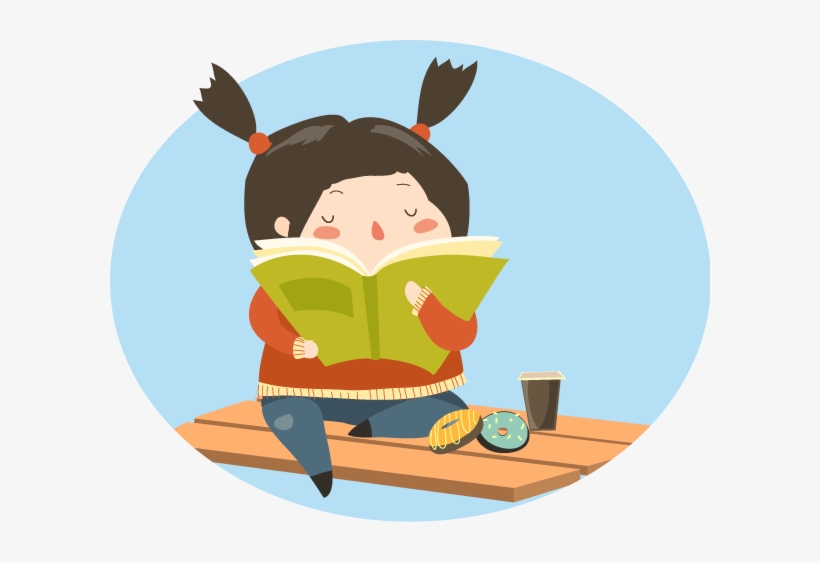 Reading-girl - Learning Korean Clipart Png, transparent png #3985258