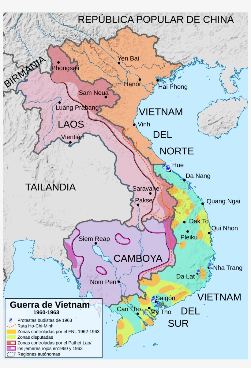 File - 1959 Vietnam War Map, transparent png #3985297