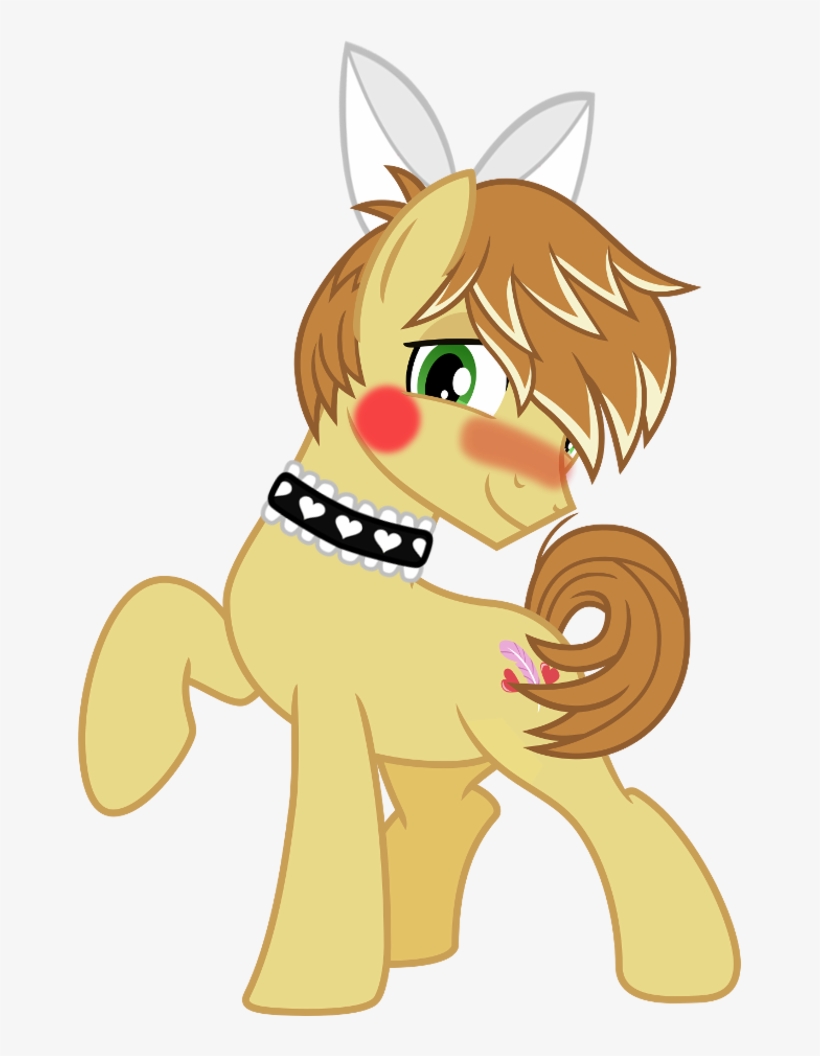 Blushing, Bow, Choker, Crossdressing, Earth Pony, Edit, - Feather Bangs Mlp Vector, transparent png #3985729