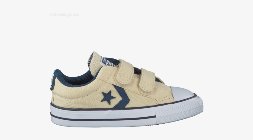 White Converse Sneakers Star Player V Ox Kids Canvas - Converse Star Player 2v Ox - Gympen - Ecru, transparent png #3985925