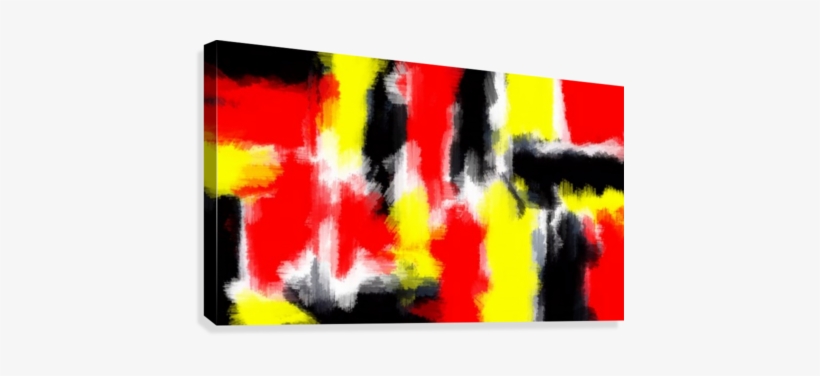 Red Yellow And Black Painting Abstract Texture With - Painting, transparent png #3985952