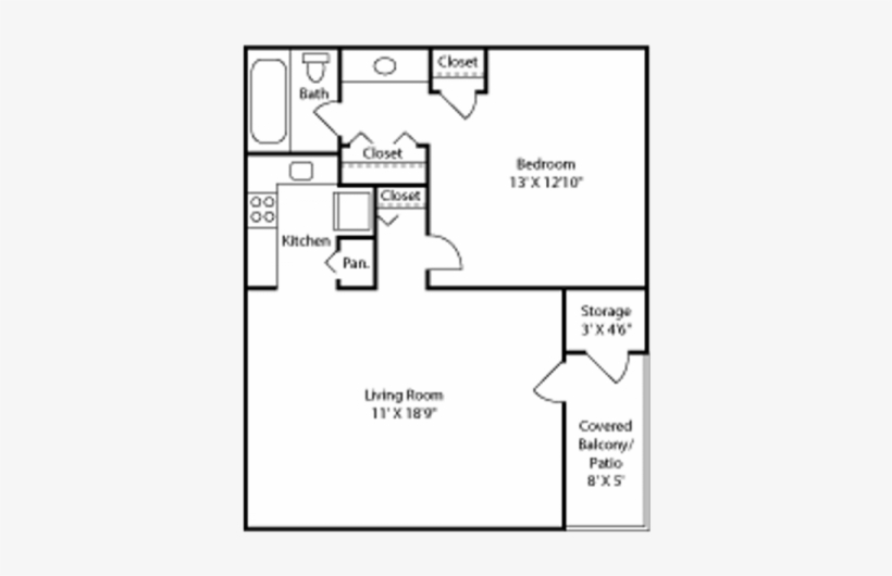 One Bedroom Apartment In Raleigh Nc - Shamrock Apartments, transparent png #3986035