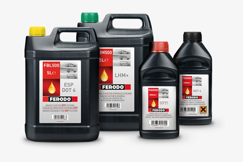 Brake Fluid, While Often Forgotten, Is A Critical Part - Dot4 Esp Brake Fluid - 5l - Ferodo - (fbl500), transparent png #3986106