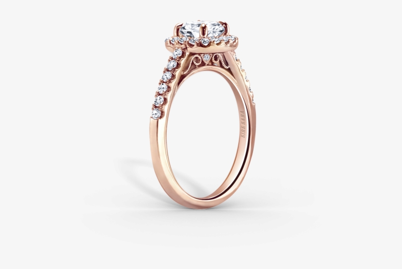 Carmella 18k Rose Gold Engagement Ring - Ring, transparent png #3986406