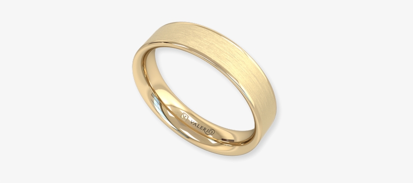 Fairtrade Gold Flat Topped Wedding Ring - White And Yellow Gold Mens Wedding Rings, transparent png #3986429