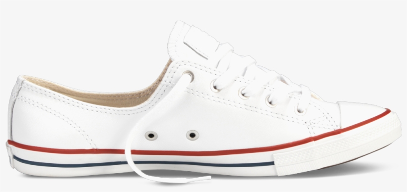 Chuck Taylor All Star Fancy Leather - Women's White Leather Converse, transparent png #3986766