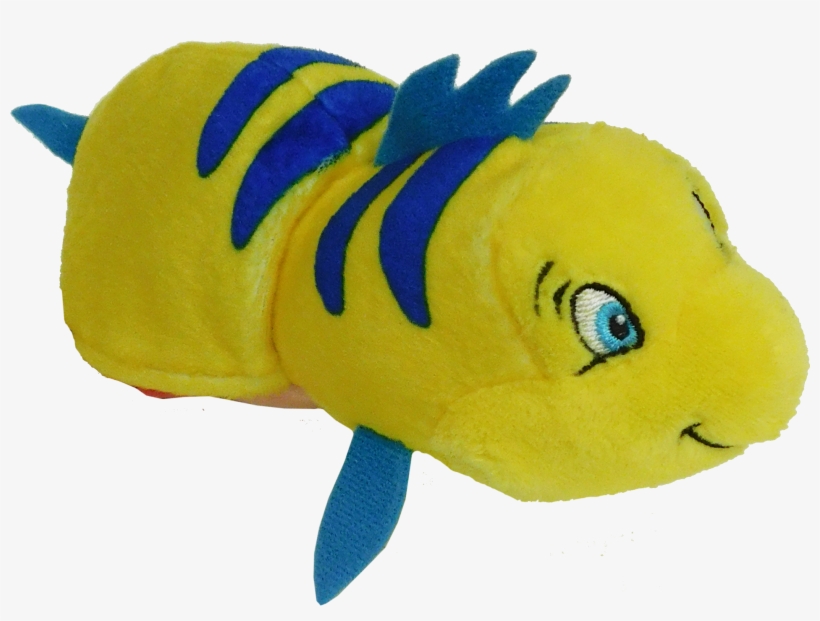 5" Disney Little Mermaid, Flounder To Sebastian Flipazoo - Stuffed Toy, transparent png #3987274