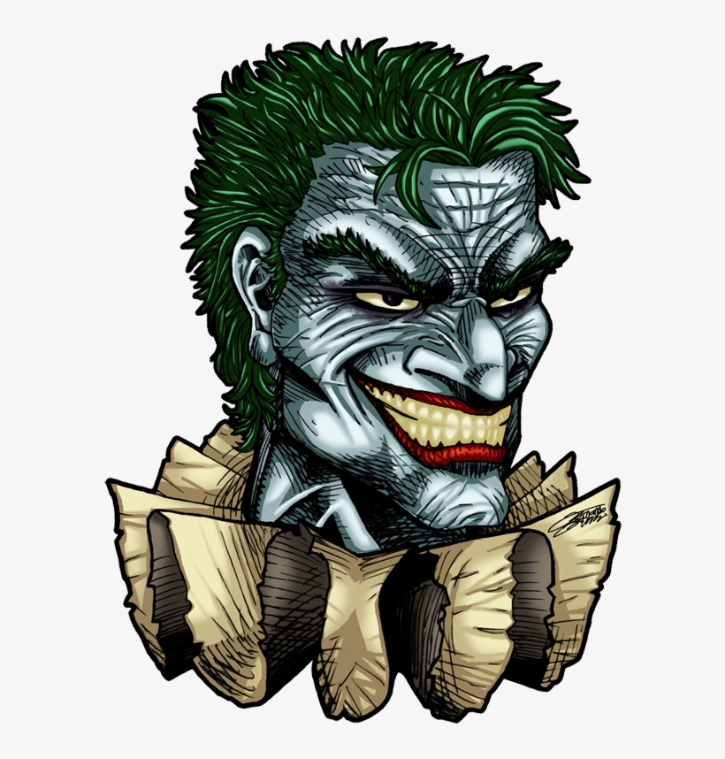 More Like Batman And Dr Who Fight Cancer Monster By - Joker Head Png, transparent png #3987329