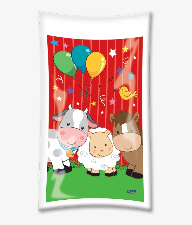 Plast Festcolor C/08 - Sacola Plastica Fazendinha 08 Unidades, transparent png #3987607