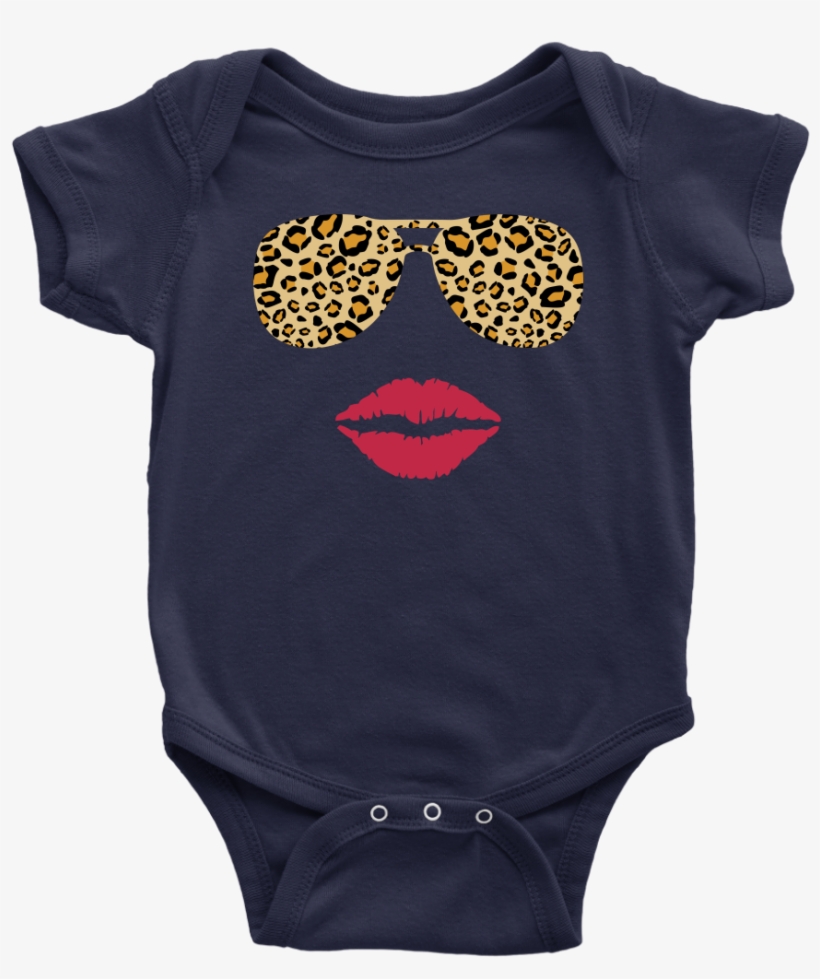 Leopard Sunglasses & Red Lipstick Lips Kiss Baby Infant - Vinyl Boutique Shop Craft Adhesive Safari Animal Patterns, transparent png #3987837