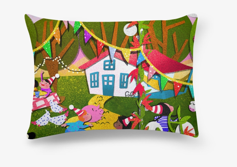 Almofada Retangular Fazendinha De Fefê Torquatona - Cushion, transparent png #3988069