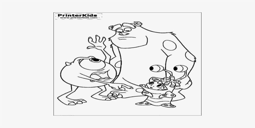 Boo Monsters Inc Coloring Pages - Coloring Book, transparent png #3988110