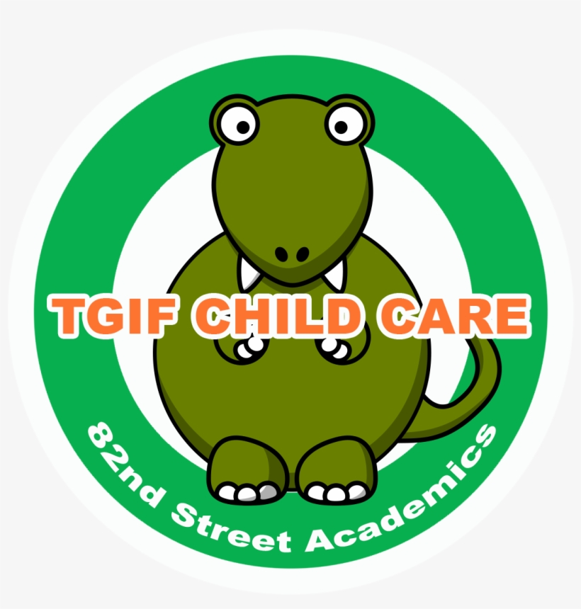 Logo Tgif Child Care-1 - Cartoon Tyrannosaurus Rex Dinosaur Shower Curtain, transparent png #3988513