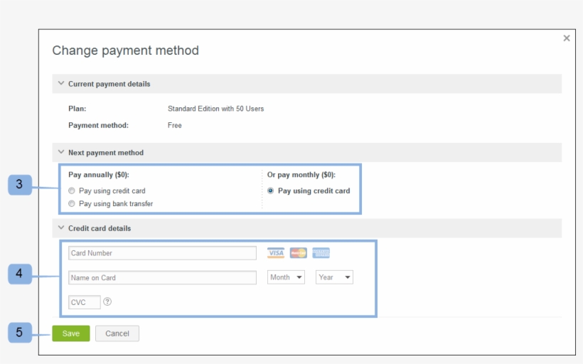 Payment And Cc Details - Change Credit Card Details, transparent png #3988533