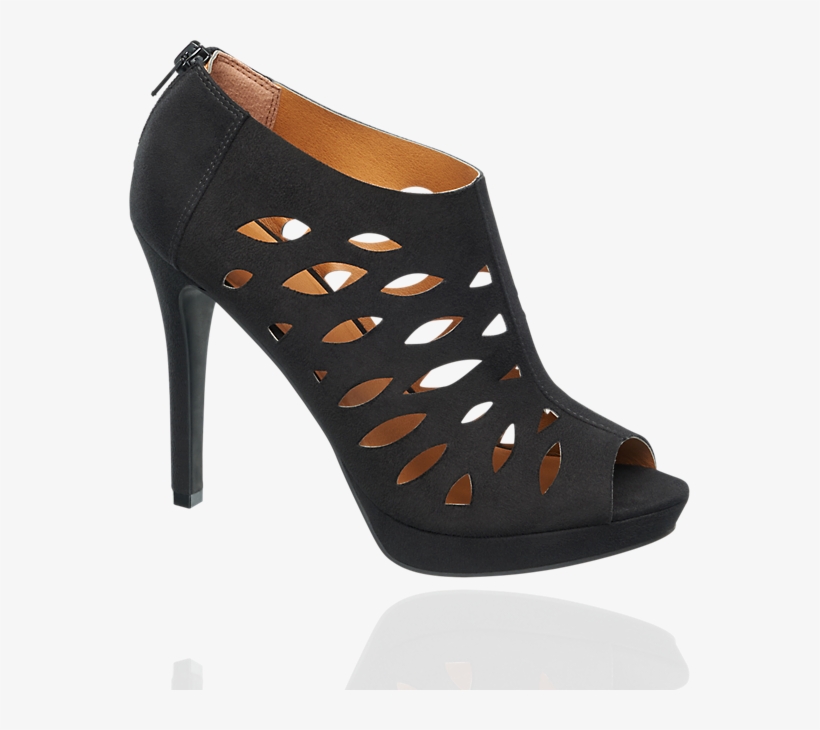 High Heels Stiletto Platform Pumps Black Beige Sizes - High-heeled Shoe, transparent png #3989142