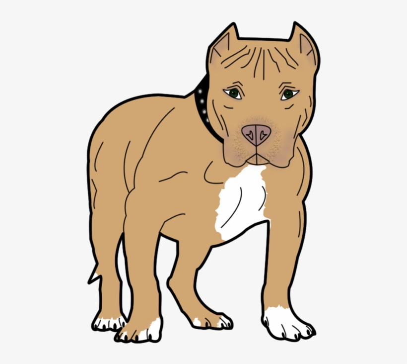 Bull,staffordshire - Pitbull Cartoon Transparent, transparent png #3989461